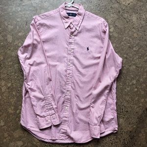 Orange and Blue Checkered Polo Button Up